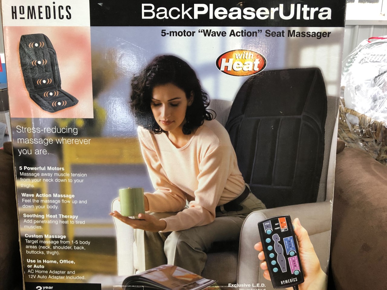 Heated seat massager